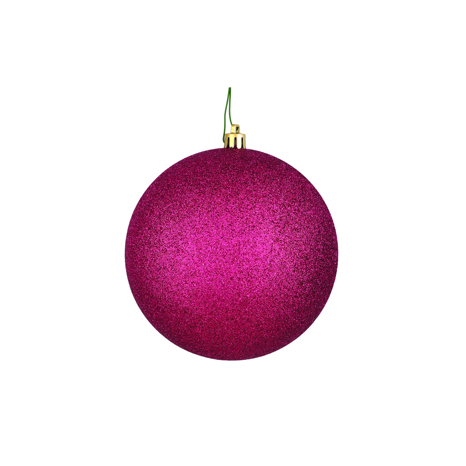 Holiday Solid Ball Ornament, Berry Red Glitter, 10" H x 10" W x 10" D