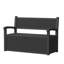80 Gallon Outdoor Storage Bench With Backrest, Rattan-style Resin, 2-person-483151233