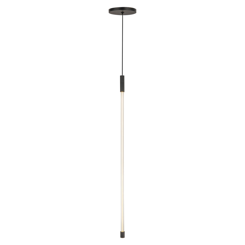 Motif 1 - Light LED Pendant, 26.75" H x 0.75" W x 0.75" D, Black