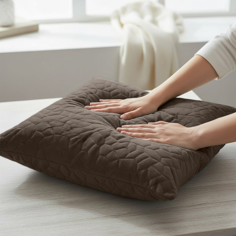 Pebble Cushion Cover-(Pack of 4), Coffee