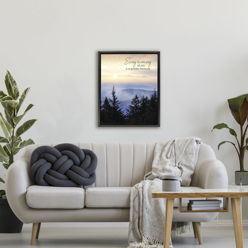 Cadre flottant «Every Memory of You», conception par Lori Deiter, H 31 po x l 25 po, Cadre flottant noir de jais