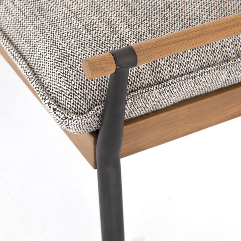 Charlotte Upholstered Bench, Thames Raven