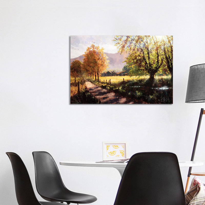 Français Alps en été par Christopher Clark-reproduction d’art, H 26 po x l 40 po x 1,5 po, Toile tendue, Pas de tapis