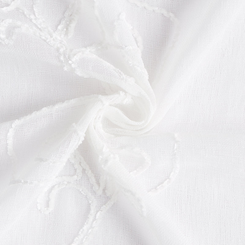 Rideau semi-transparent à œillets Carmella, Blanc, l 38 po x L 84 po
