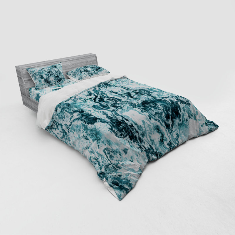 Coastal Polyester Abstract Duvet Cover