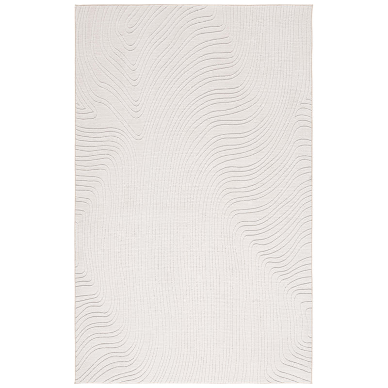 Derenik Performance Machine Washable Abstract Rug, Rectangle 8" x 10"