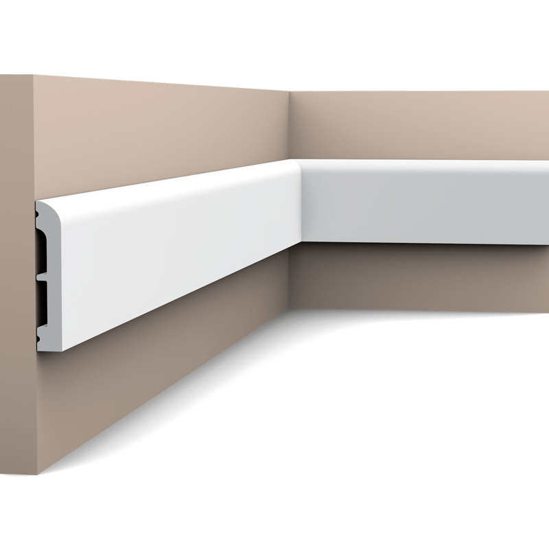 Primed White High Impact Polystyrene Baseboard Moulding