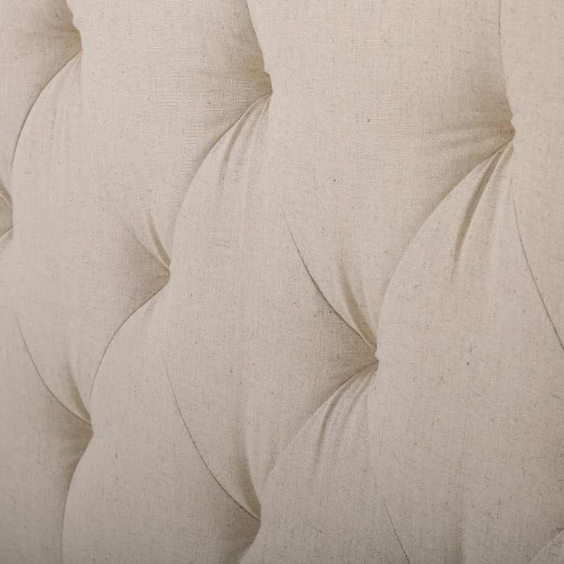 Tête de lit rembourrée Lemaster Panneau, Beige, Grand