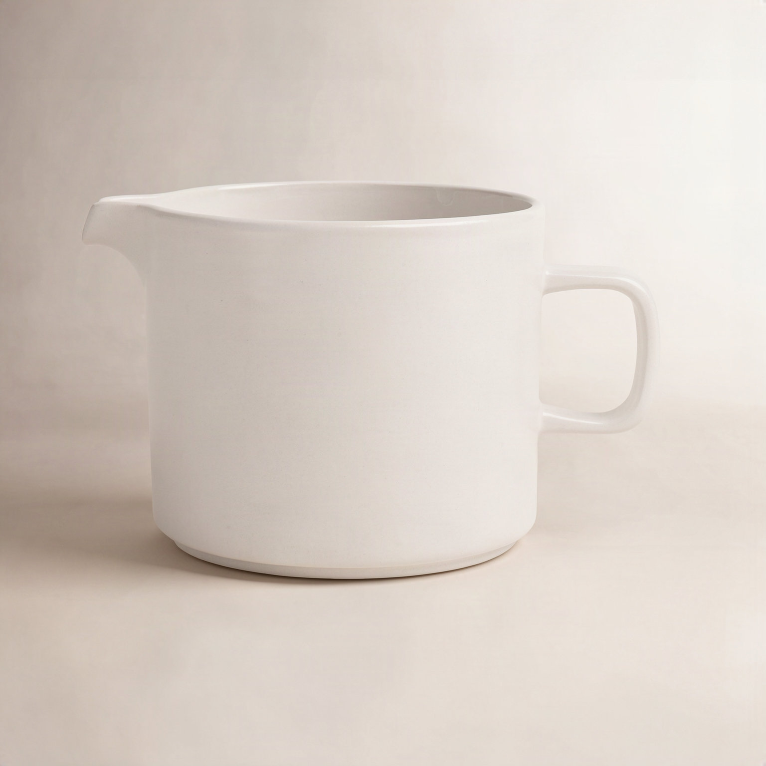Pilar Large Stoneware Pitcher, Moonbeam
