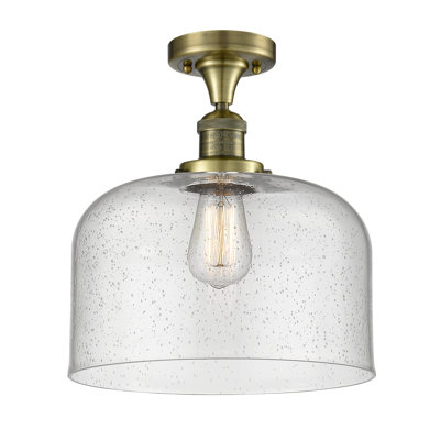Bell - 1 Light 12" Semi-Flush Mount