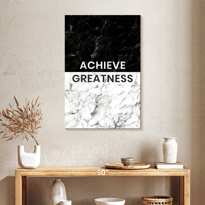 Tergel Achieve Greatness, typographie, H 36 po x l 24 po