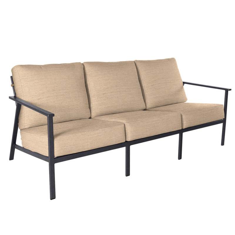 Marin Outdoor 3 - Seat Patio Sofa, Graphite, Flagship Stone Sunbrella®