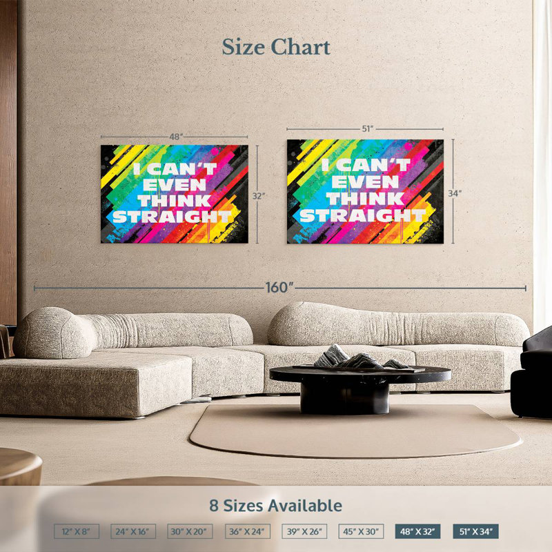 Tergel I Can't Even Think Straight, 34" H x 51" W