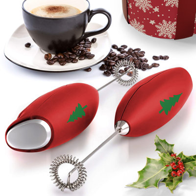 Zulay Kitchen Milk Frother with Stand Handheld Electric Whisk for Coffee Latte and Match