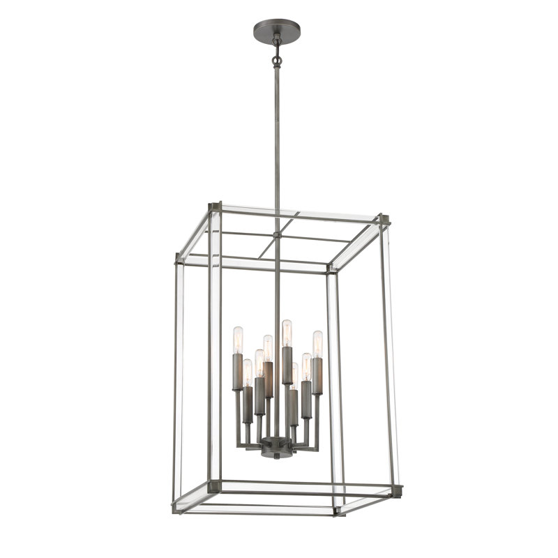 Varsity 8 - Light Dimmable Lantern Square / Rectangle Chandelier