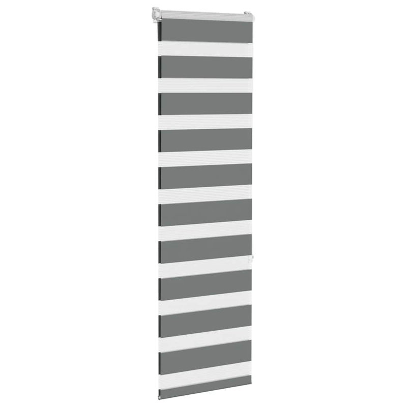 George Oliver Zebra Blind Polyester, 40cmW x 150cmL, Dark Grey