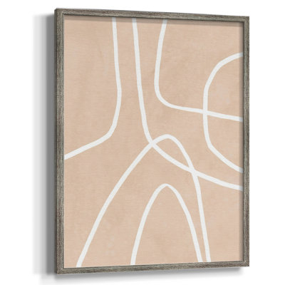 «Clean Contour I», reproduction encadrée - bois massif