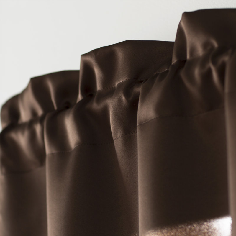Wayfair Basics® Thermal Energy Saving Rod Pocket Curtain Valance, Chocolate