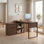 Draylen LOOP 55,12" L-Shaped Desk with Storage Cabinet