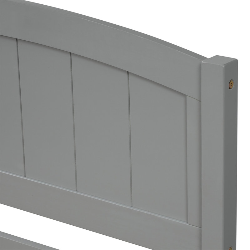 Platform Bed With Trundle, Gray