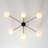 Priella Mid-Century Brass Ellipse Glass Semi-Flush Mount-624122902-613010927