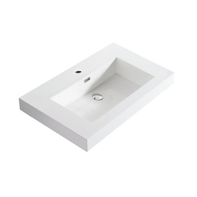 Dowell 30" Rectangular Drop-In Bathroom Sink with Overflow
