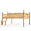 Lit double mezzanine double avec rangement, panneau de fibres à densité moyenne de style moderne pour la maison des enfants