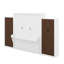 Grand lit escamotable mural avec placard, tiroirs et table