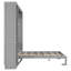 Grand lit escamotable mural avec tablettes, gris-1070372811