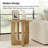 Evelio Modern 24"W Oak Veneer Top Round Side Table with Solid Wood Legs-407691754