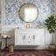 Meuble-lavabo moderne français 36 po avec lavabo intégré en céramique, armoire flottante en bois massif avec 2 tiroirs (blanc / noir / gris / bleu)-131281704