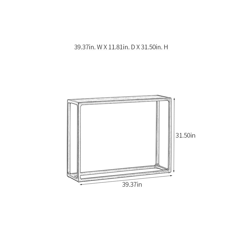 Minimalist Solid Wood Console Table, 31.5" H x 39.37" W x 11.81" D