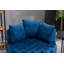 Fauteuil demi-tonneau en velours capitonné de 36,6 po de largeur Vernia-88580775