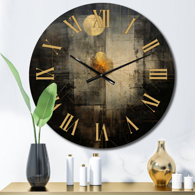 Full Moon Rising VIntage Illustration Metal Wall Clock