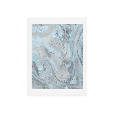 Bleu glacier et gris - impression sans cadre