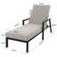 Chaise longue d'extérieur en aluminium avec 6 dossiers réglables, gris