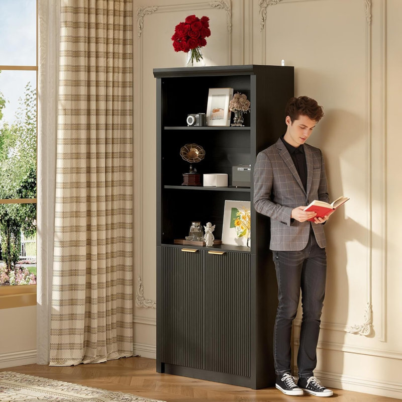 180.1cm H x 80cm W Bookcase, Black