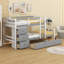 Lit superposé simple en bois avec tiroirs et échelle Jakir Kids-2053755095