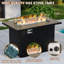 Ensemble de canapé d'extérieur en aluminium pour 7 personnes avec foyer et table basse Clean-Line-2110898990-2110898979