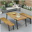 1 DINING TABLE+2 DINING BENCHES