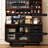 Black Solid Wood Sideboard
