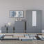 Tayce 4 Piece Bedroom Set (2 Drawer Bedside Chest X2, 5 Drawer Chest, 3 Door 2 Drawer Mirrored Wardrobe)-1344537266