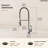 Commercial-Style 2-Function Pull-Down Single-Handle Kitchen Faucet-126446265