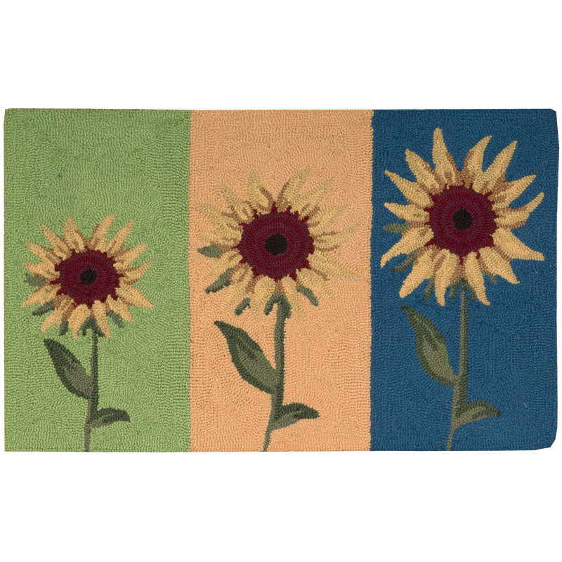 Tapis vert / bleu Stella Sunflowers