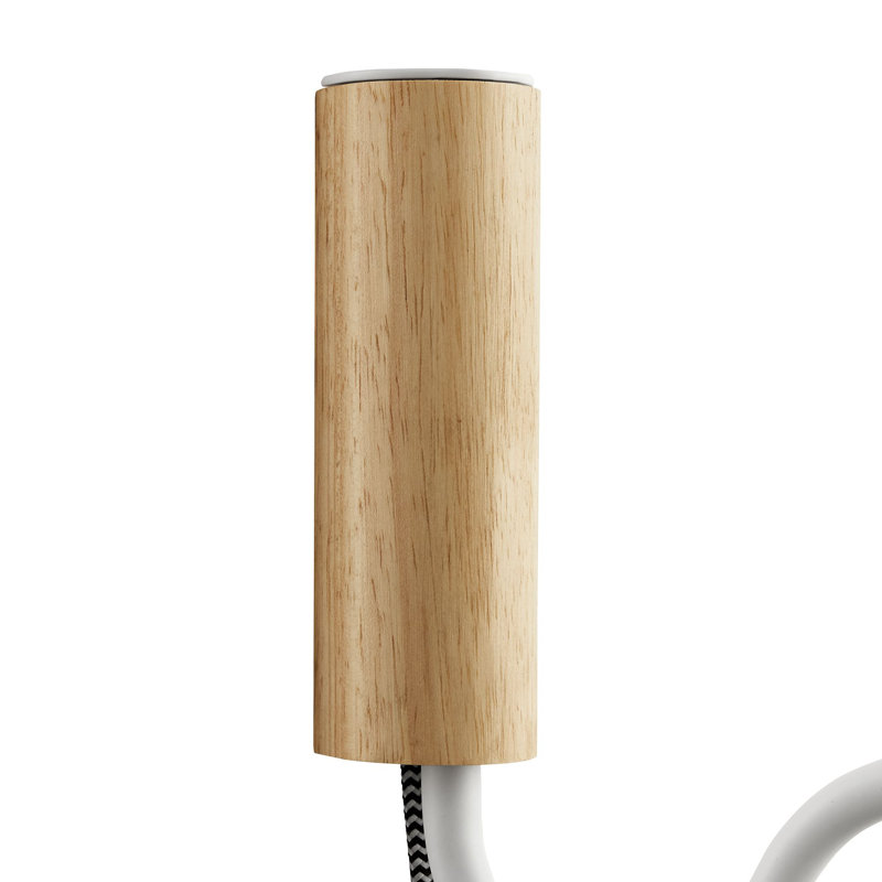 Applique murale en noyer noir Sunlit Squiggle Arm, Naturel / blanc