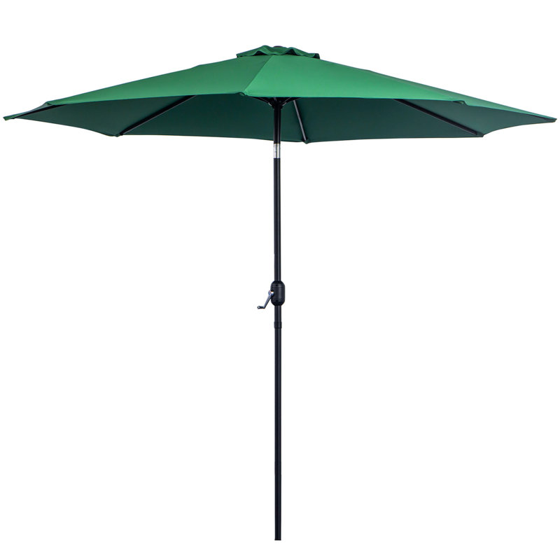 Brookann 295cm Tilt Market Parasol, Green