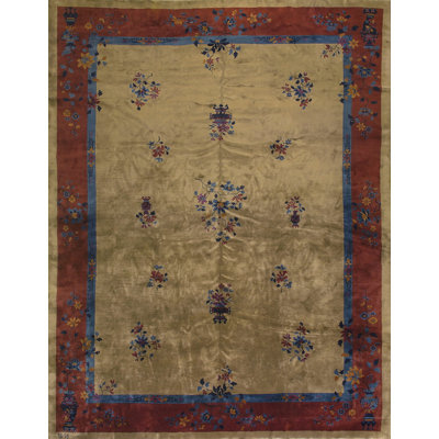 Antique Large Wool - Manchester Ivory Beige Cream White Hand Knotted Pile Rug