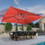 Parasol rectangulaire en porte-à-faux 9,84 pi x 13,11 pi Sim, rouge-158789691