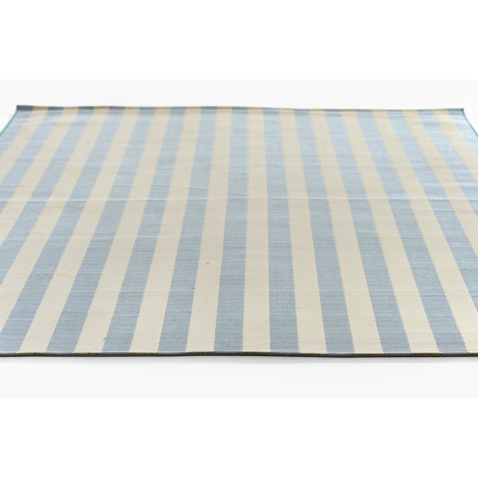 Holloway Blue Striped Outdoor Rug, 5'3" X 7'6"