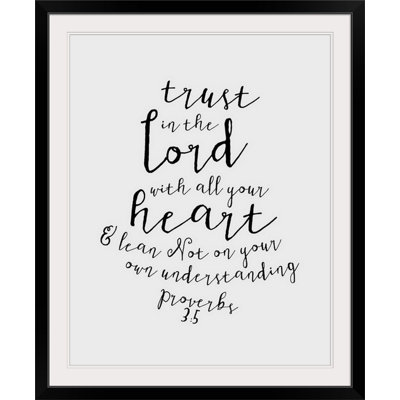 «Proverbs 3: 5 - Scripture Art», art textuel